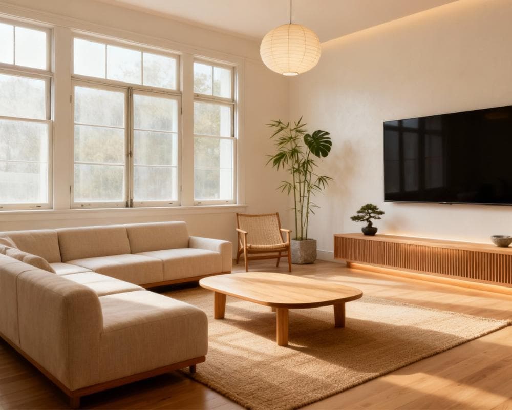 Modern room design after AI renovation